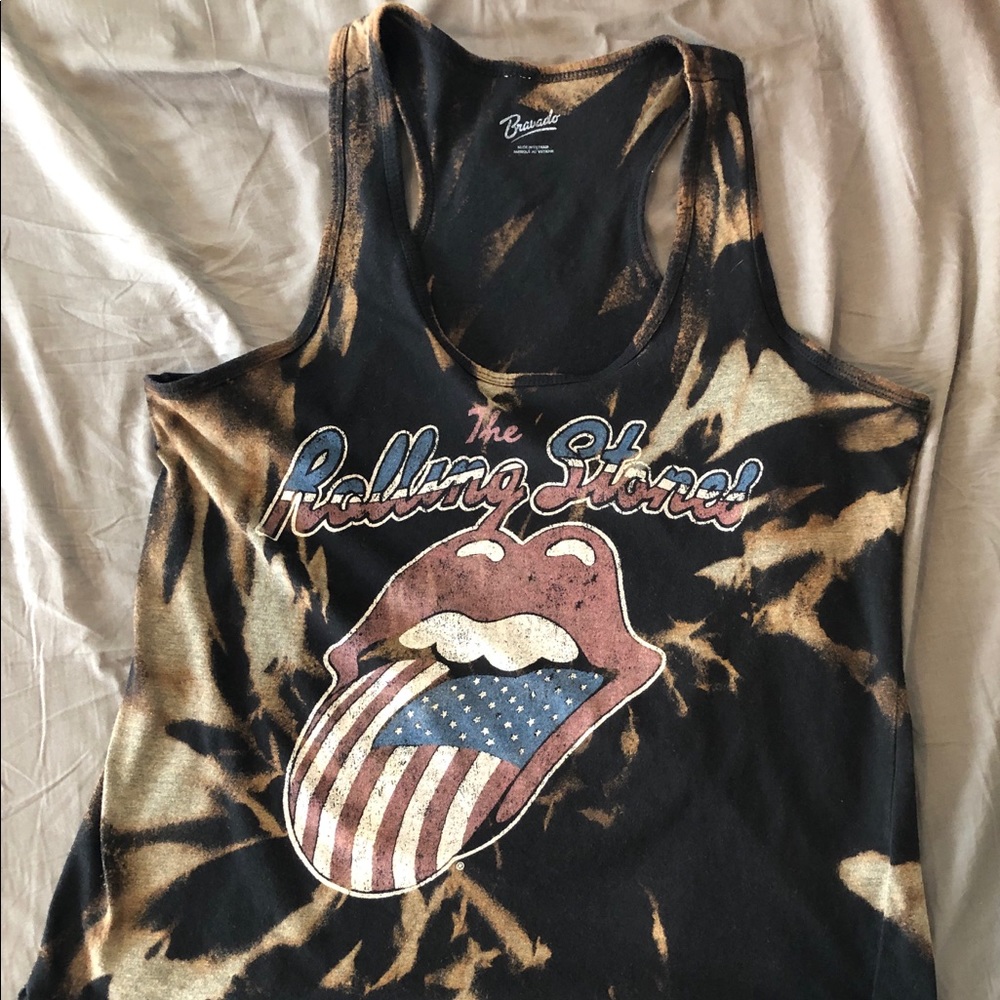 Rolling Stones bleached tank top women’s medium